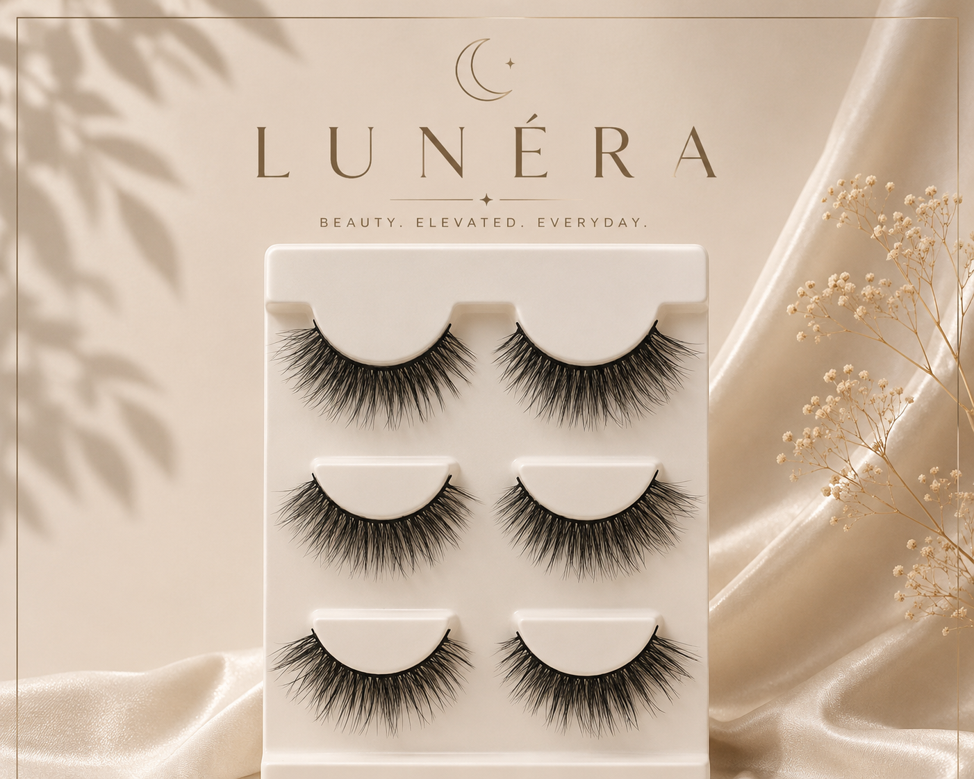 LUNÉRA 3D Natural Volume Lashes - Lightweight False Eyelashes